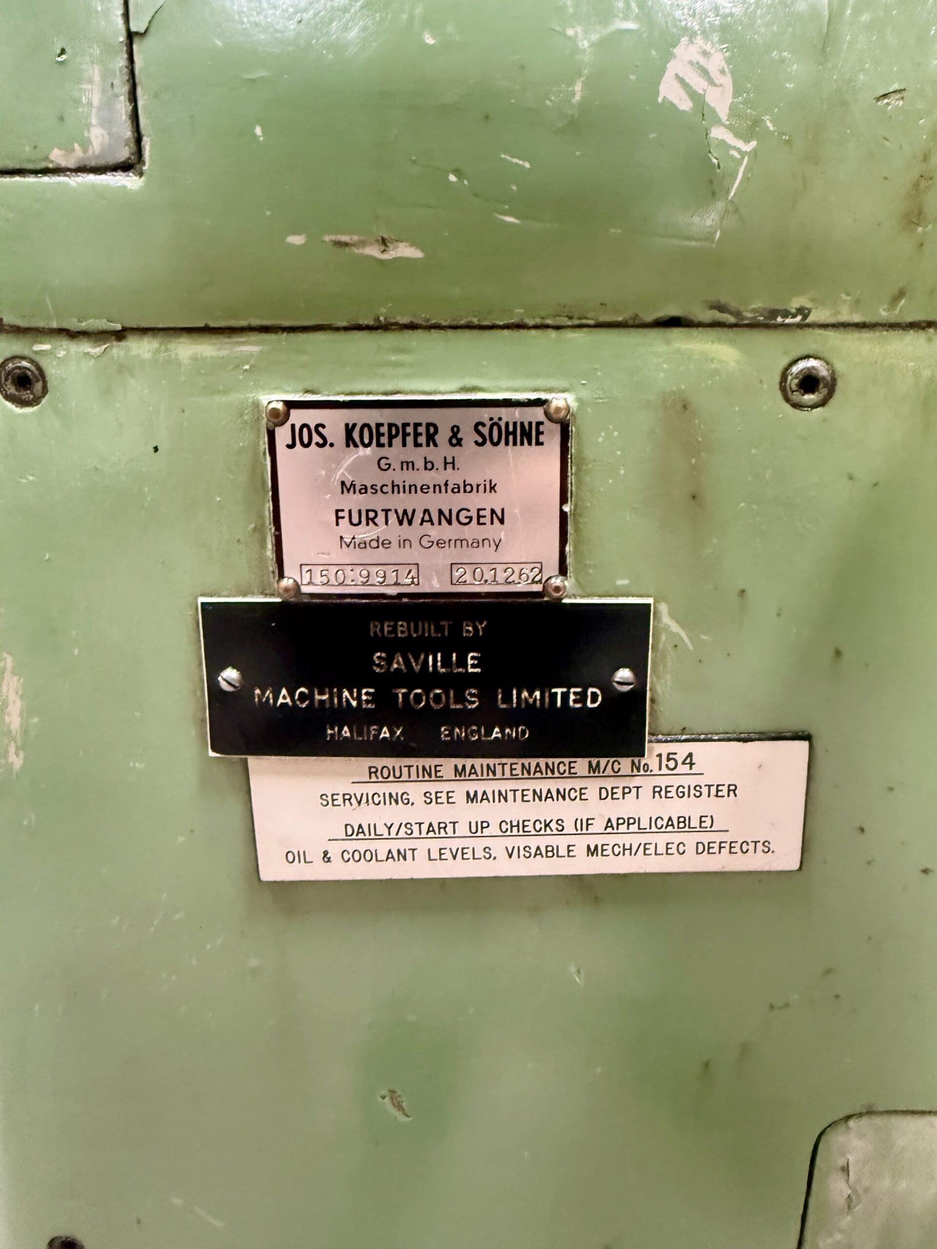 GEAR HOBBING MACHINE KOEPFER 150 - Image 5